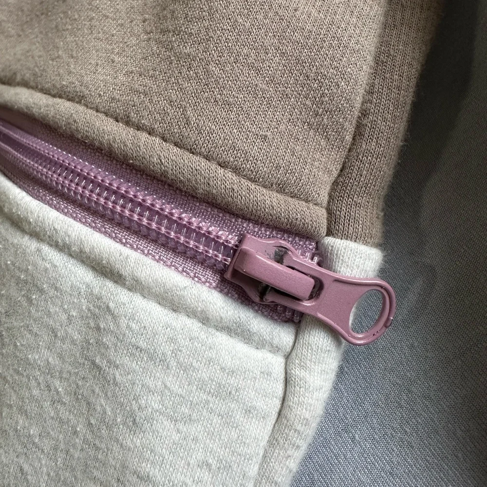 Latched Mama Trailblazer Neutral Beige & Cream Nursing/Baby Wearing Hoodie - Picture 3 of 5
